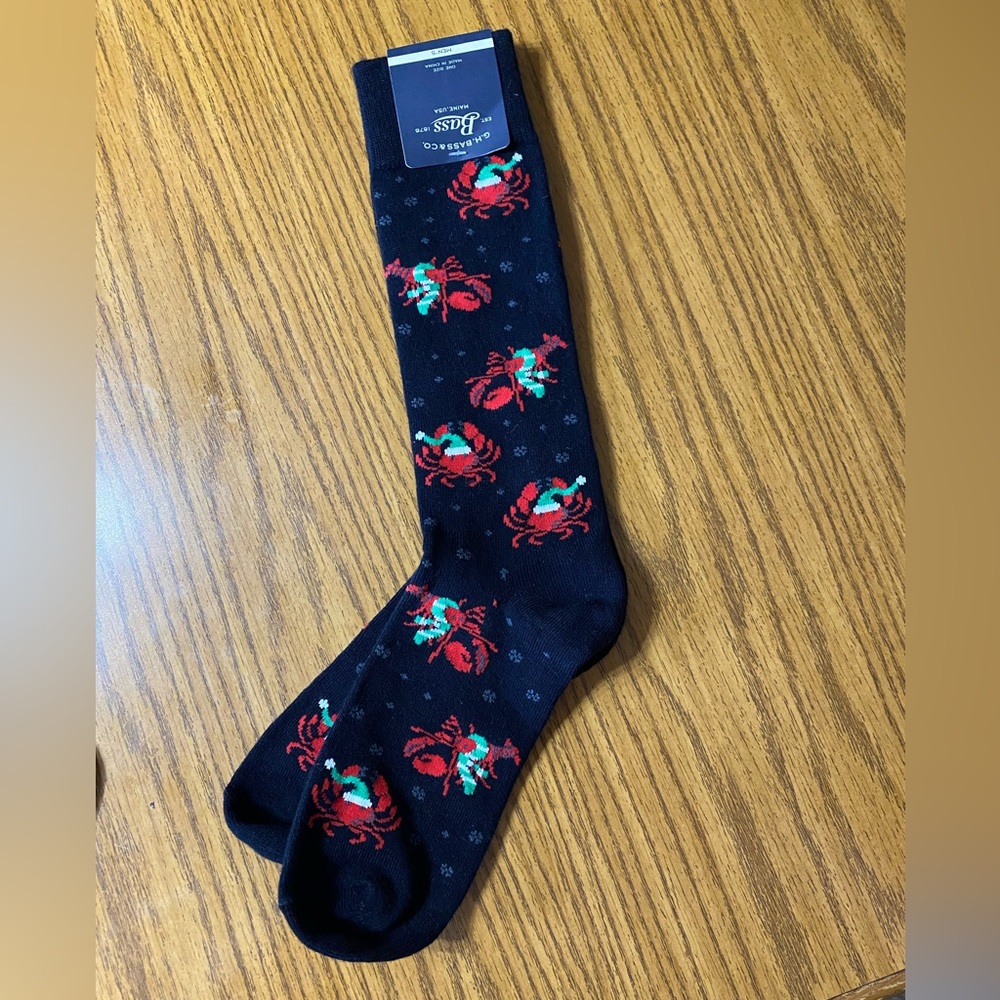 BASS brand Lobster socks! New with tags.